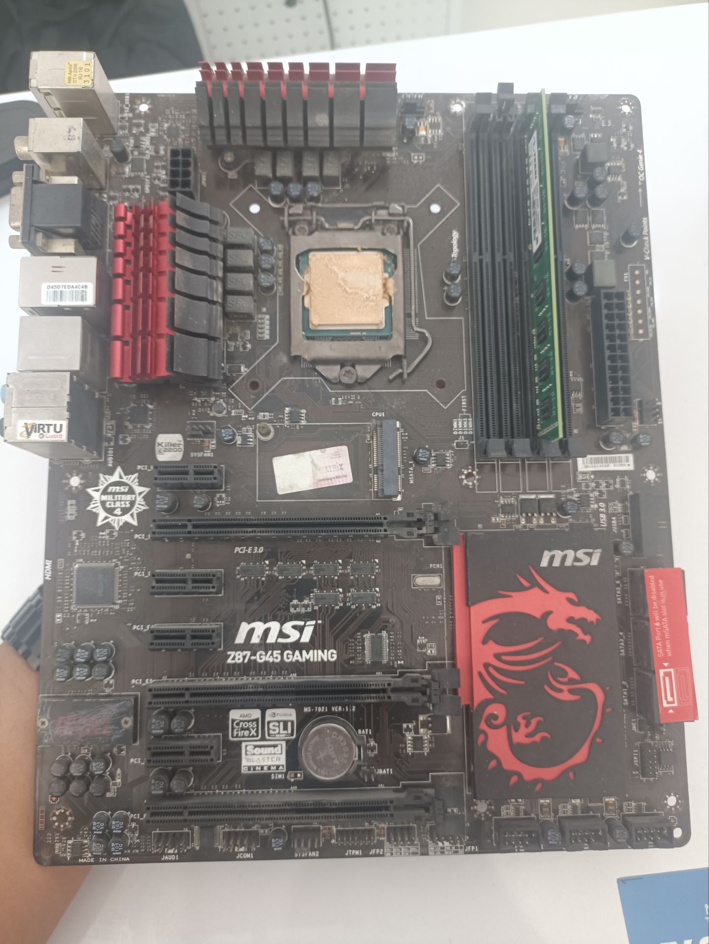 باندل CPU مادربرد z87-G45 gaming MSI D3 استوک